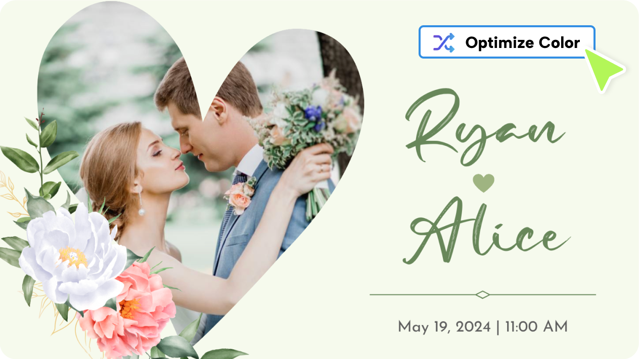 perfect customization for romantic wedding color schemes
